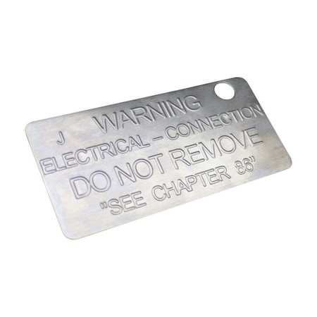 Sigma Engineered Solutions Sigma Engineered Solutions ProConnex 0 in. D Aluminum Ground Code Tag For Grounding 1 pk 55719M